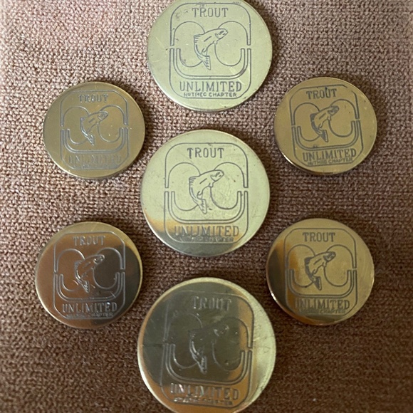 Trout Unlimited I Nutmeg Chapter I Buttons I Set of 7 - Picture 8 of 11